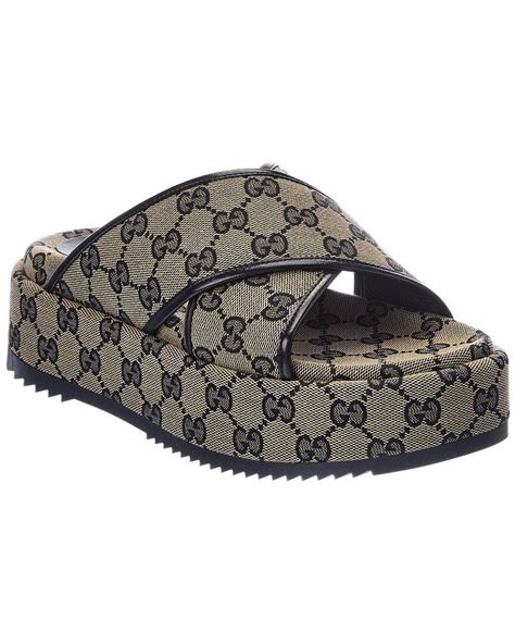 sandalo tipo gucci|gucci canvas platform sandals.